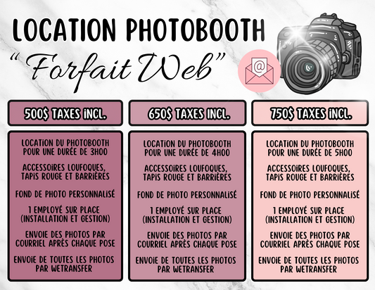 Photobooth - Forfait web - Location